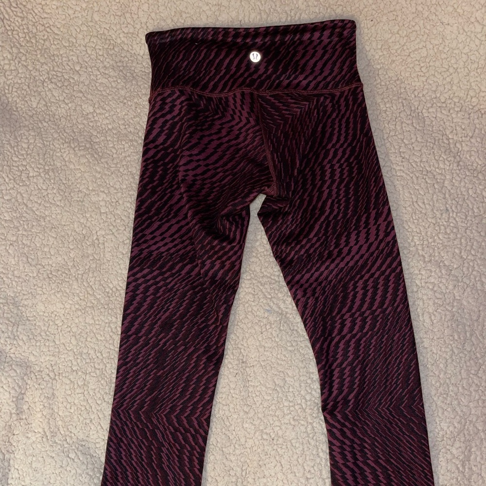 Size 2 burgundy lululemon leggings